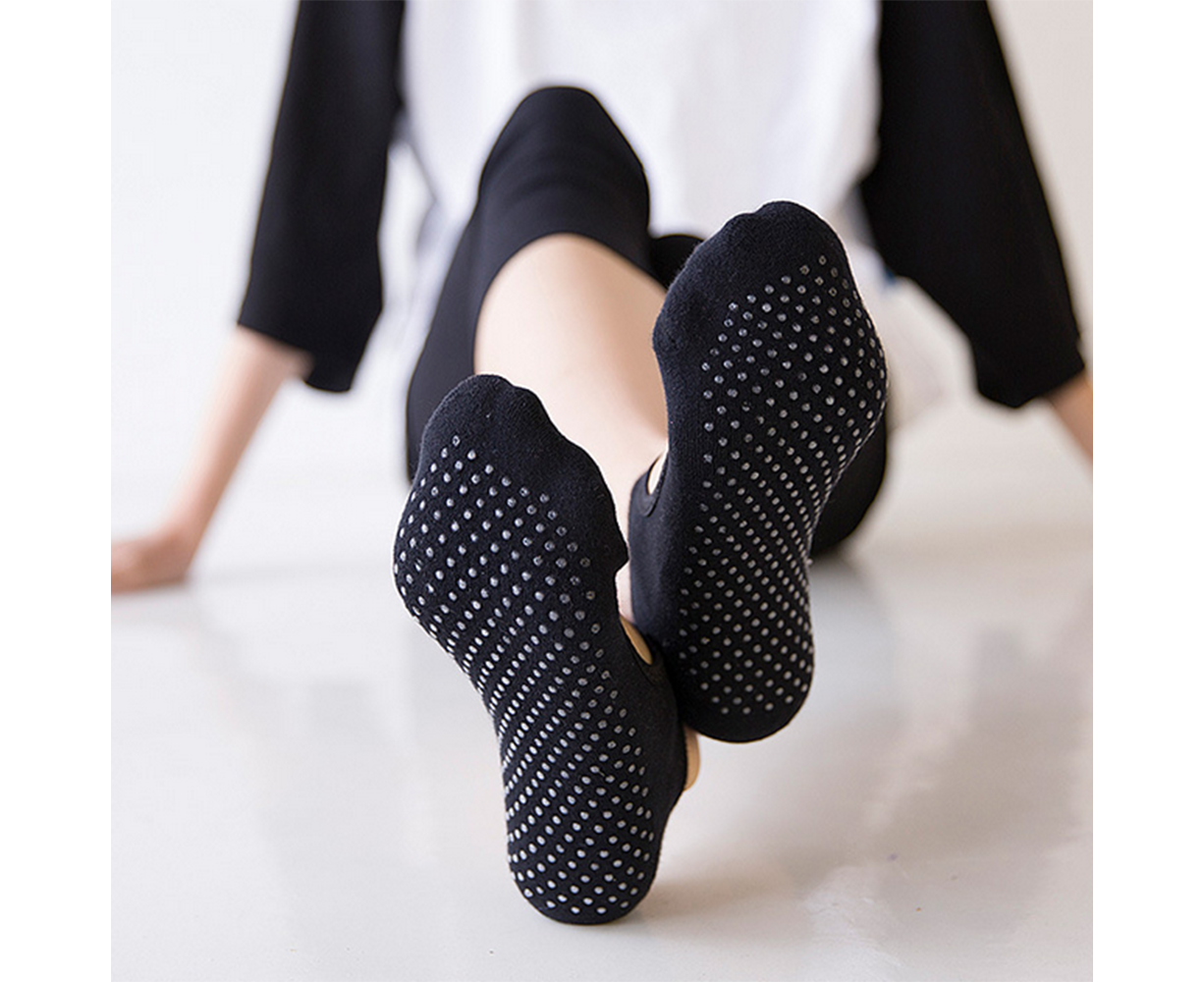 3 Pack Non Slip Grip Yoga Socks for Pilates