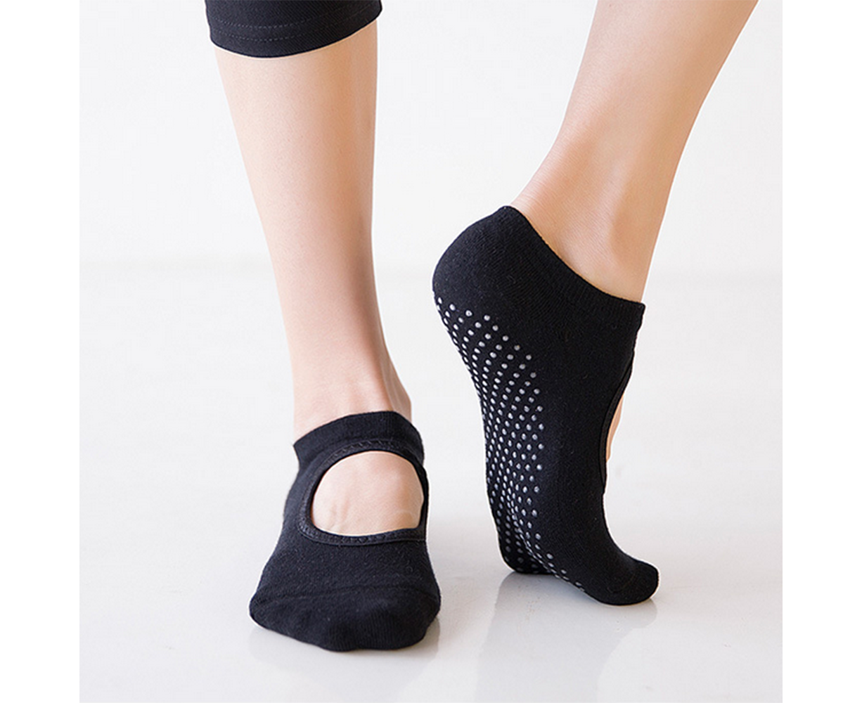 3 Pack Non Slip Grip Yoga Socks for Pilates