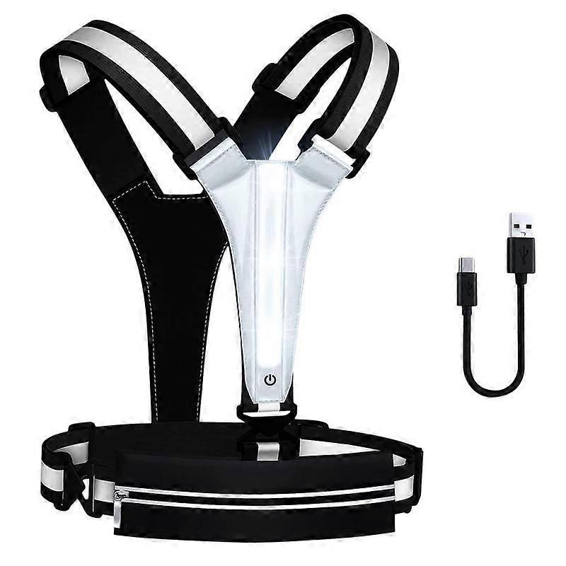 USB LED Running Vest with Belt Bag