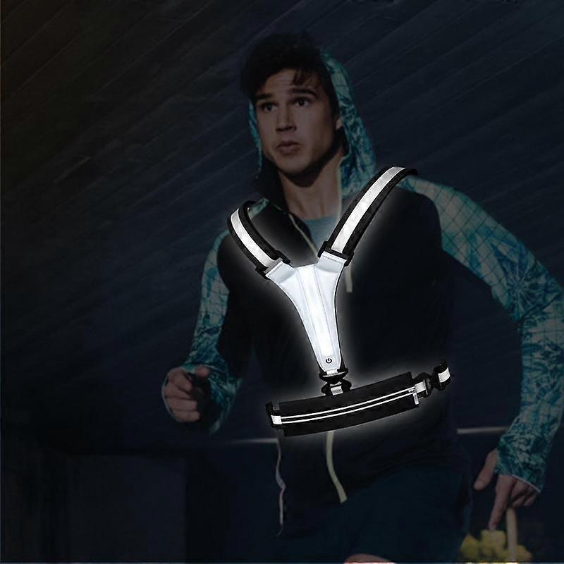 USB LED Running Vest with Belt Bag