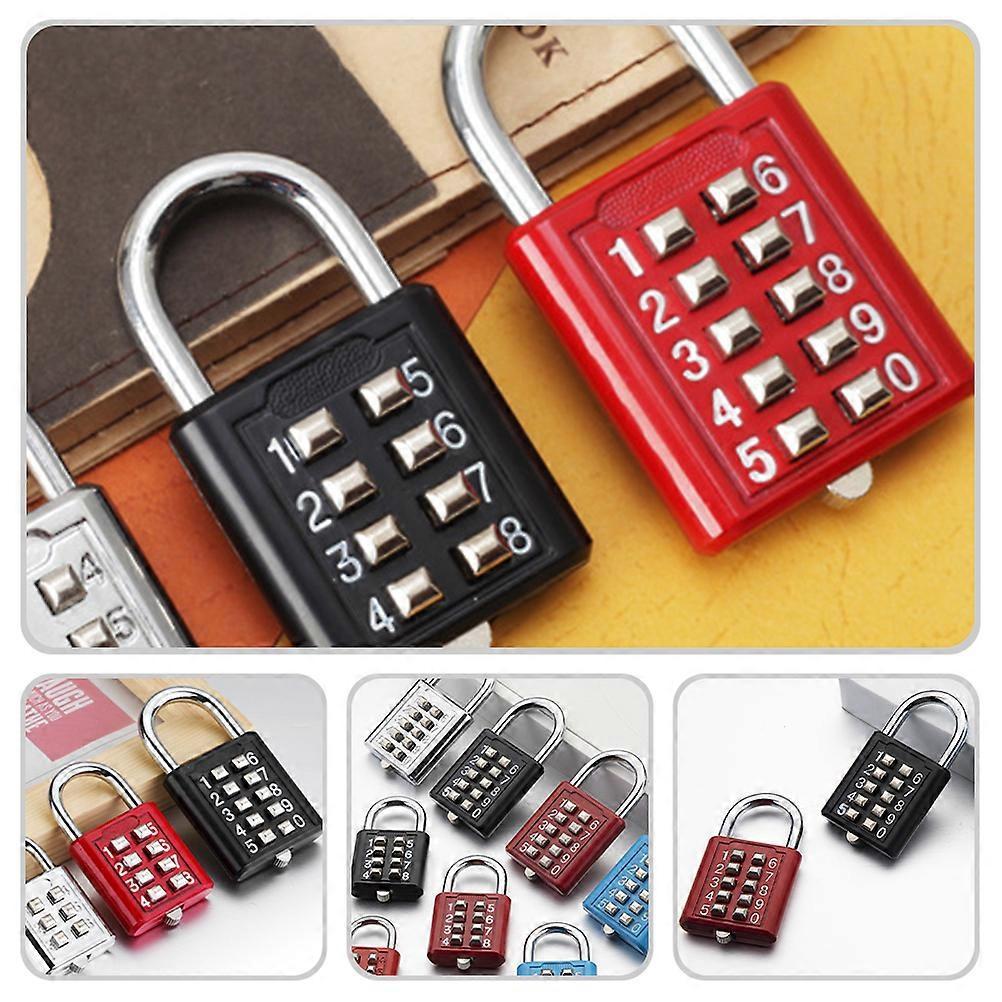 2pcs 10-Digit Luggage Locks - Metal Code Padlocks for Gym