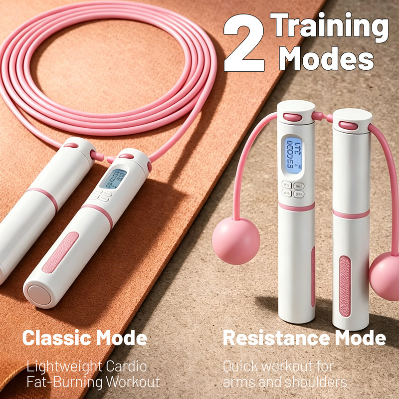 Electronic Smart Counting Jump Rope - Cordless and Corded Dual-Use - Professional Fitness and Weight Loss Equipment - Suitable for Adults and Children - Rope Length: 280 cm - Includes Storage Bag - Multiple Accessories - Essential for Home Fitness and Wei