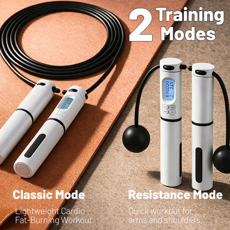Electronic Smart Counting Jump Rope - Cordless and Corded Dual-Use - Professional Fitness and Weight Loss Equipment - Suitable for Adults and Children - Rope Length: 280 cm - Includes Storage Bag - Multiple Accessories - Essential for Home Fitness and Wei