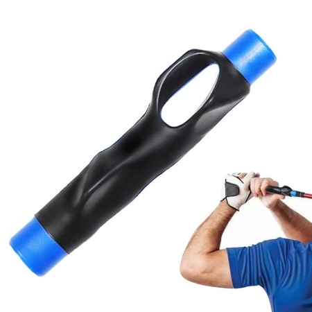 Golf Club Grip Trainer Attachment for Improved Hand Positioning -Blue Golf Club Grip Trainer Attachment for Improved Hand Positioning -Blue