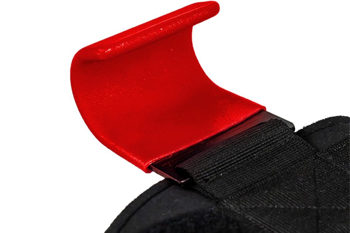 2pcs Weight Lifting Hook Hand Grip Support Wrist Straps Powerlifting Grips Gym Gloves(Red)