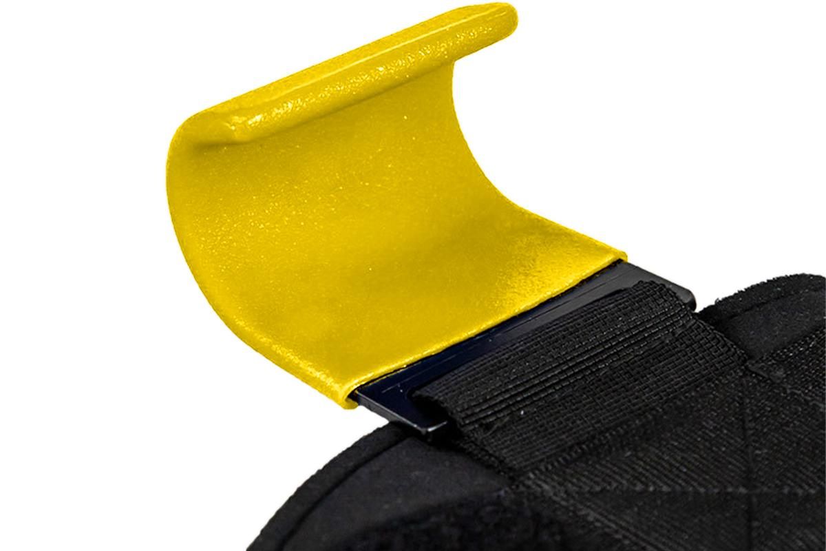 2pcs Weight Lifting Hook Hand Grip Support Wrist Straps Powerlifting Grips Gym Gloves(Yellow)
