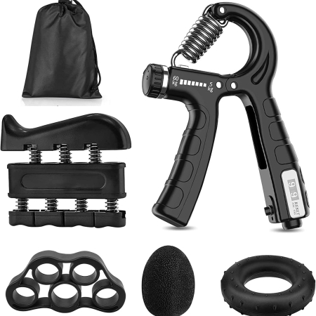 5 Pack Adjustable Resistance Hand Gripper Exerciser Workout Kit 5 Pack Adjustable Resistance Hand Gripper Exerciser Workout Kit