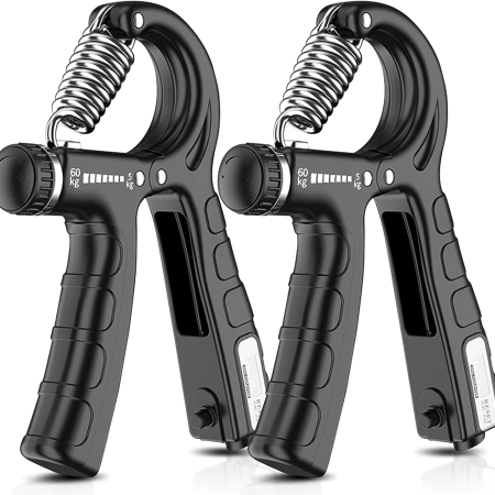 2 Pack Adjustable Hand Grip Strengthener for Hand Grip Strength and Wrist Rehabilitation (Resistance 5-60 kg) 2 Pack Adjustable Hand Grip Strengthener for Hand Grip Strength and Wrist Rehabilitation (Resistance 5-60 kg)
