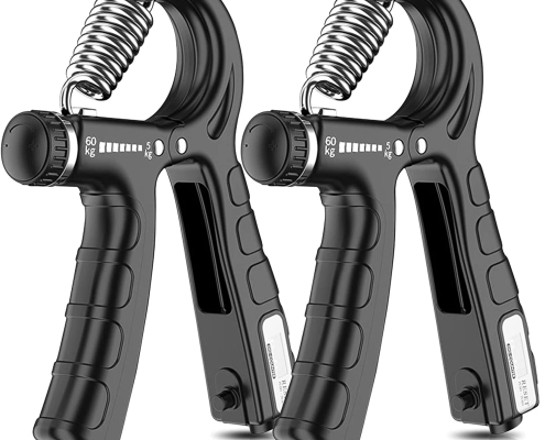 2 Pack Adjustable Hand Grip Strengthener for Hand Grip Strength and Wrist Rehabilitation (Resistance 5-60 kg)