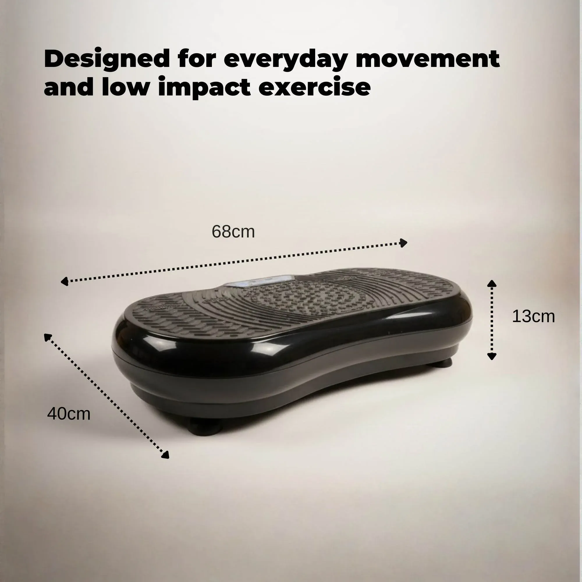 Social Hike Vibration Plate Exercise Platform - Vibrating Workout Machine Black