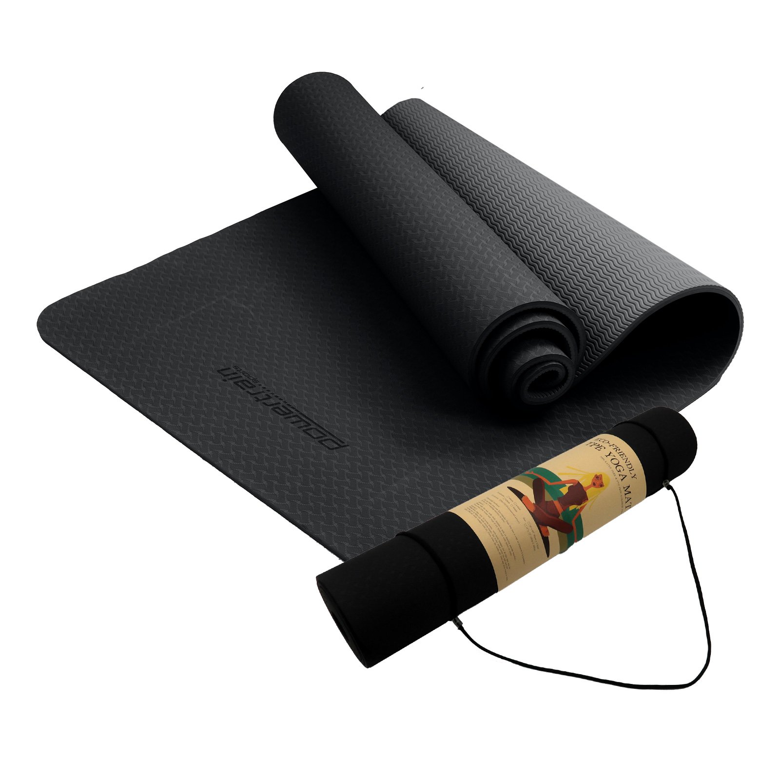Powertrain Eco-friendly Dual Layer 6mm Yoga Mat