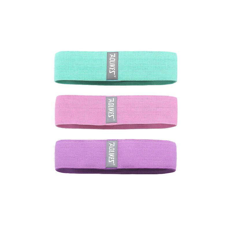 Aolikes Set 3 Resistance Booty Bands Hip Circle Loop Bands Workout Exercise - Set of 3 (Light Grey