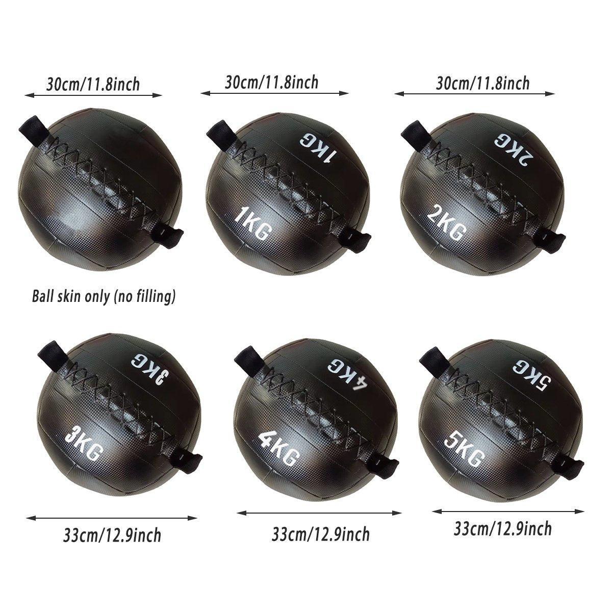Non-Elastic Soft Squat Wall Ball for Solid Gravity and Balance Training Workouts - 1kg