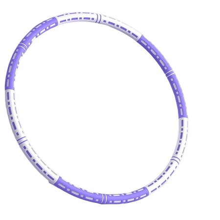 Detachable Weighted Hula Hoop Fitness Equipment for Home Exercise Use - White Purple Detachable Weighted Hula Hoop Fitness Equipment for Home Exercise Use - White Purple
