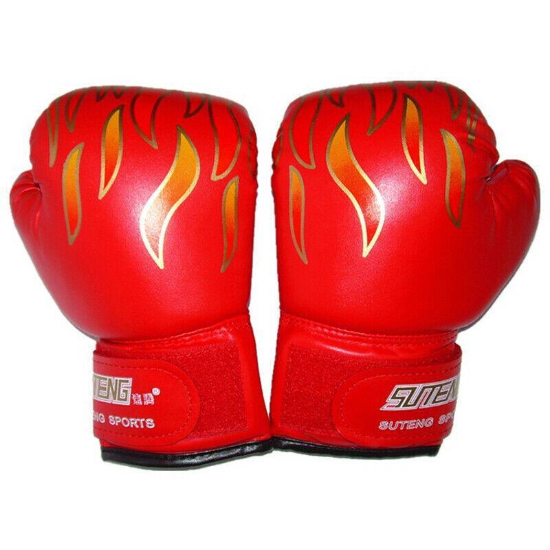 Boxing Sparring Training Gloves MMA Kickboxing Punching Gloves for Practice Sessions - Black[Flame Pattern]
