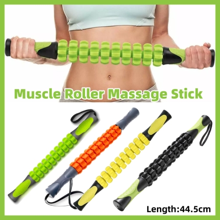 Muscle Roller Stick Full Body Fitness Massage Tool for Home and Gym Use - Green Muscle Roller Stick Full Body Fitness Massage Tool for Home and Gym Use - Green