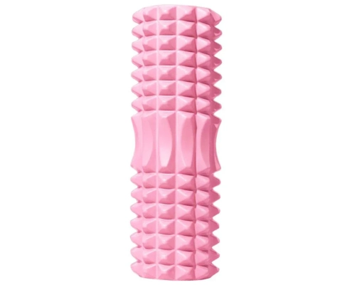 High Density EVA Foam Roller Yoga Massage Stick for Fitness - Crescent Style Pink-33cm