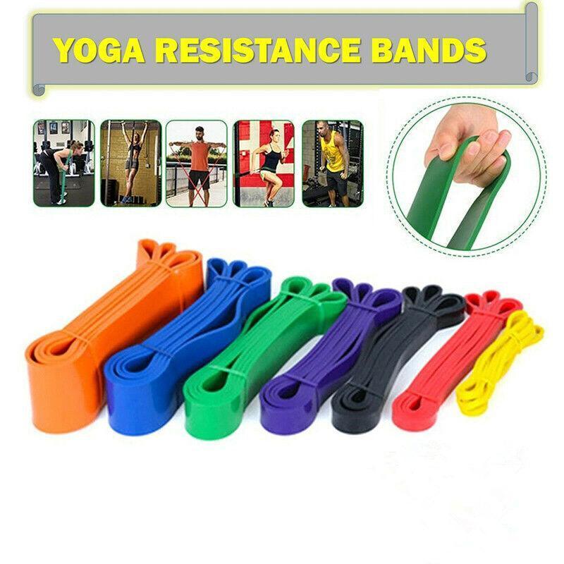 Heavy Duty Resistance Yoga Band Loop Exercise Fitness Workout Band Gym Band - Green 50-125 lbs (45mm*2080mm)