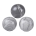 Set 3 Grey Marbleized Balls 10cm Set 3 Grey Marbleized Balls 10cm