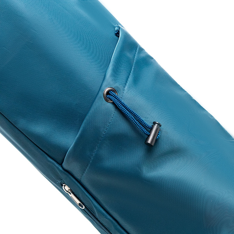 Dark Blue Durable Yoga Mat Carry Bag - Multi-Functional Fitness Backpack with Wet Pocket(Mugs are filming props