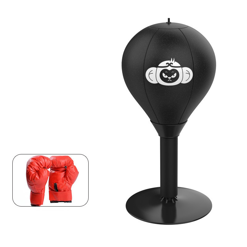 Adjustable Desktop Punching Speed Ball - Durable PU Leather