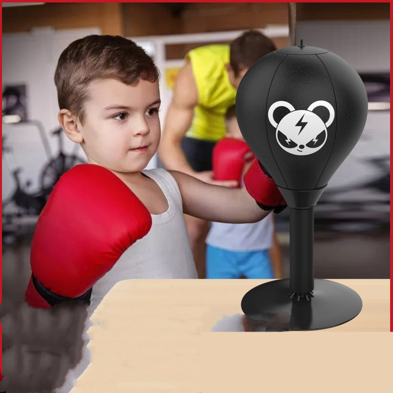 Adjustable Desktop Punching Speed Ball - Durable PU Leather