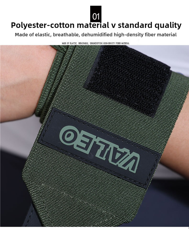 1 Pair Black Heavy-Duty Gym Wrist Wraps for Weightlifting