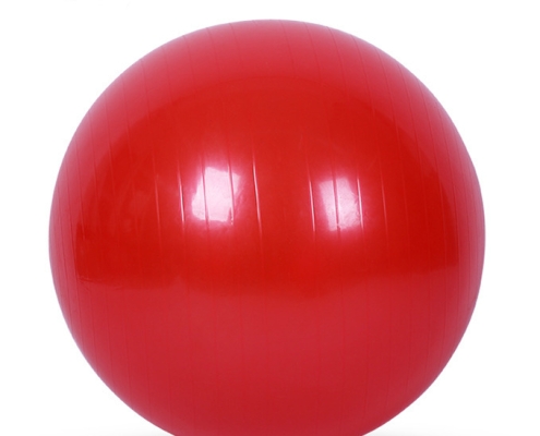 Red 65cm Anti-Burst Yoga Exercise Ball for Pilates & Core Strength