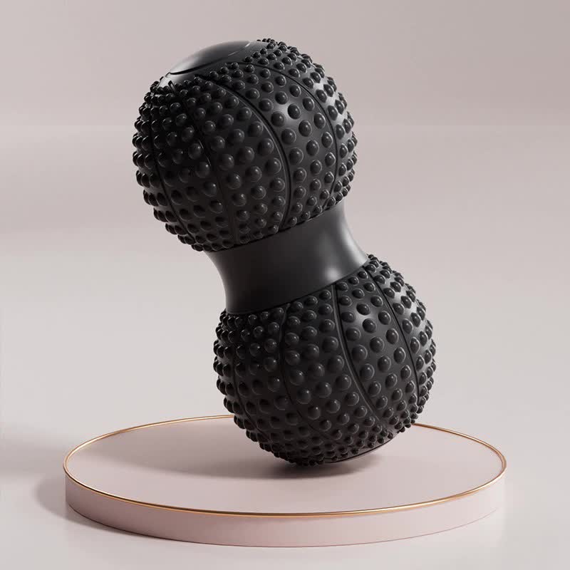 Black 2pcs Fascia Ball Foot Arch Massager Peanut Ball for Muscle Relaxation