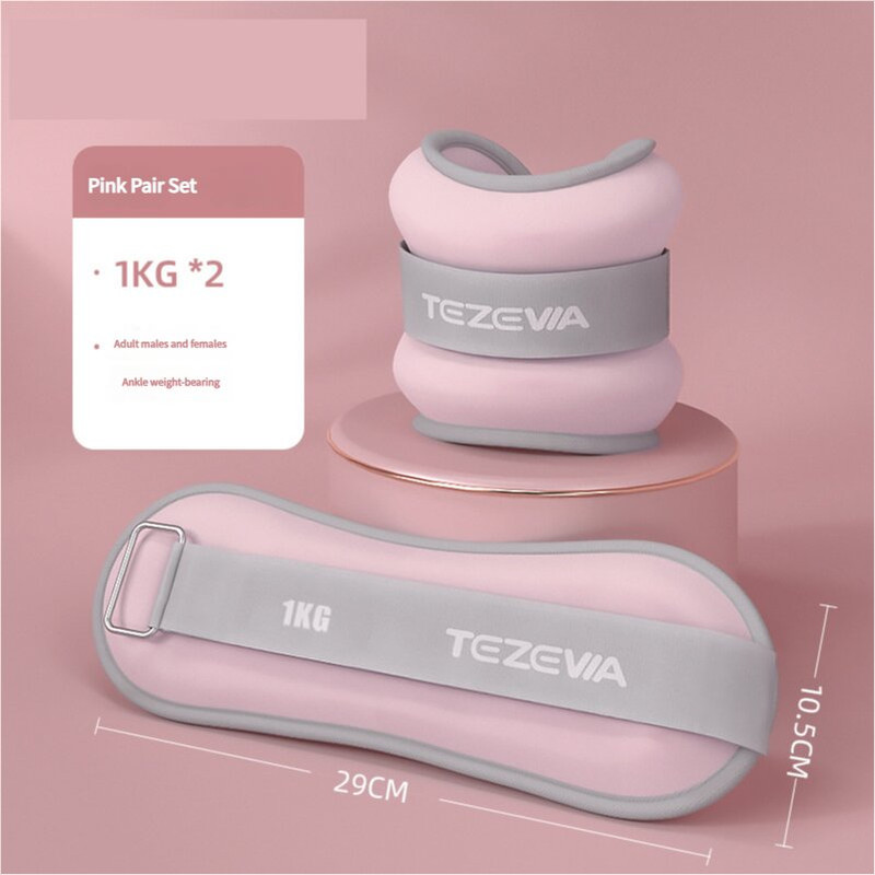 Pink Adjustable Weighted Leg & Wrist Sandbag Set – 1kg Each for Fitness