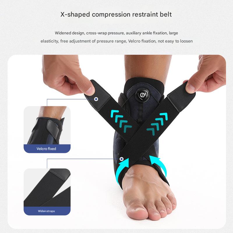 1 Pair Black Pink Adjustable Ankle Brace – Compression Support for Running