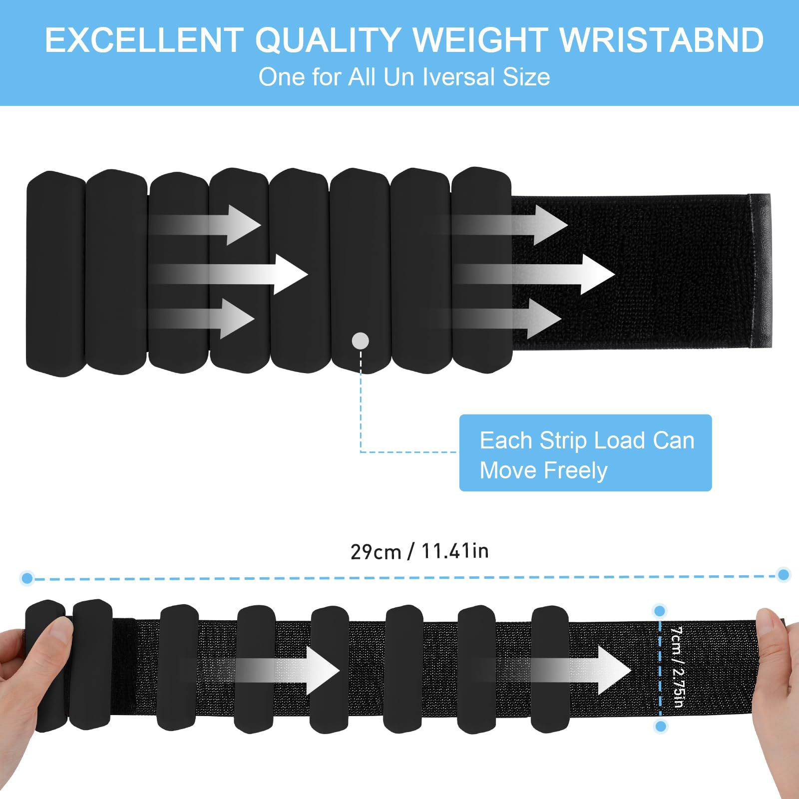 Pink Adjustable Silicone Wrist & Ankle Weights - 2lb Pair (900g)