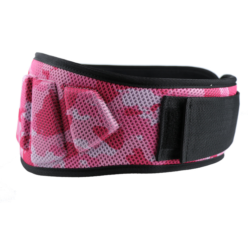 Size XS Pink Camouflage Camo Weightlifting Belt - EVA Nylon Gym Belt for Squats
