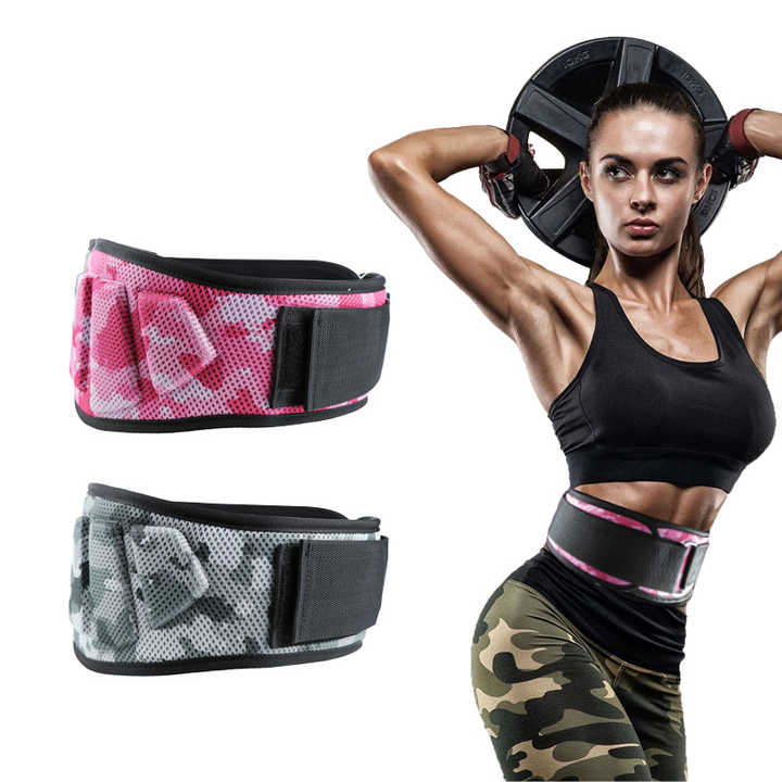 Size XS Grey Camouflage Camo Weightlifting Belt - EVA Nylon Gym Belt for Squats