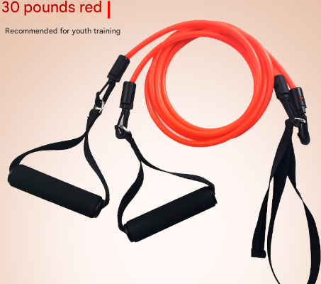 Red Handle Model [Training Strength] [30lbs] Swim Resistance Band Trainer - Dry-Land Arm Strength & Stroke Exercise Cords