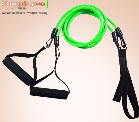 Green Handle Model [Training Strength] [40lbs] Swim Resistance Band Trainer - Dry-Land Arm Strength & Stroke Exercise Cords