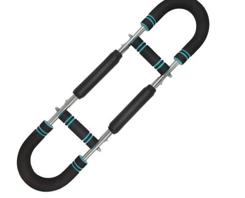 Blue Black Adjustable U-Shaped Arm Exerciser - For Home Fitness Strength Training (30kg)