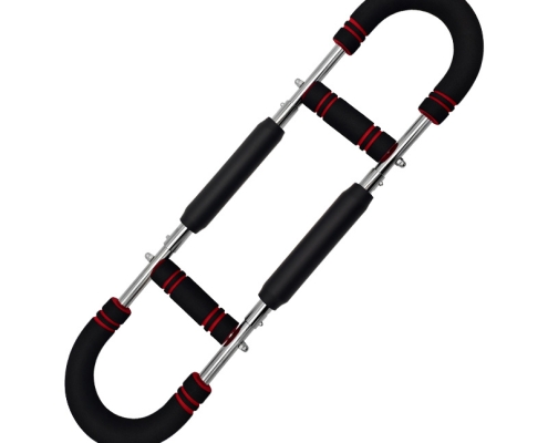 Red Black Adjustable U-Shaped Arm Exerciser - For Home Fitness Strength Training (30kg)