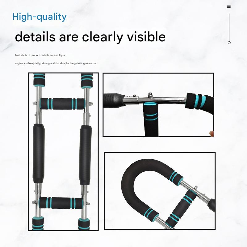Blue Black Adjustable U-Shaped Arm Exerciser - For Home Fitness Strength Training (40kg)