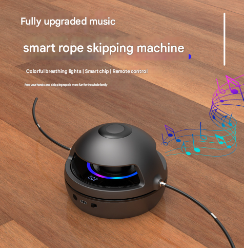 Blue Smart Electric Jump Rope Machine with Bluetooth Music