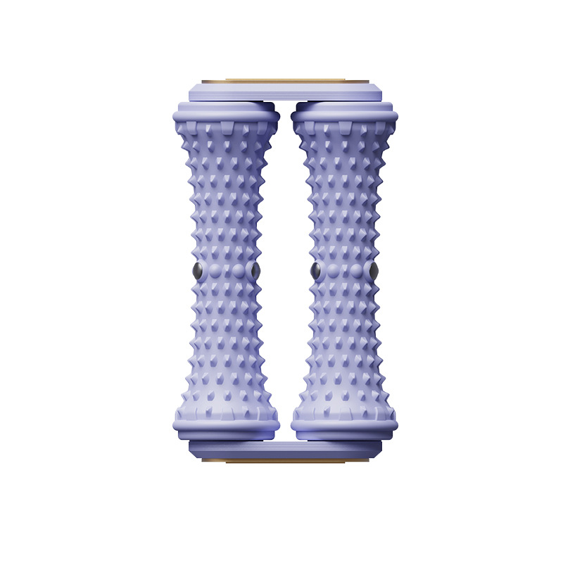 Purple Ergonomic Dual Foot Massage Roller - Deep Tissue Relief for Plantar Fasciitis