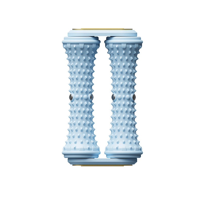 Blue Ergonomic Dual Foot Massage Roller - Deep Tissue Relief for Plantar Fasciitis