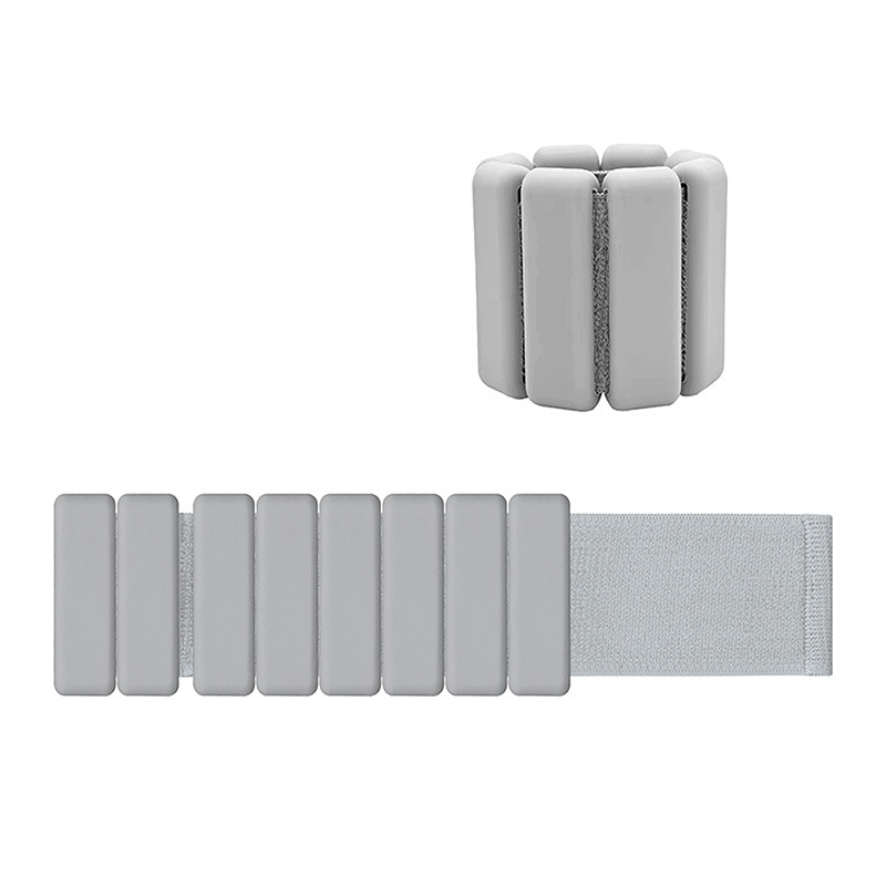 Grey Premium Adjustable Silicone Wrist & Ankle Weights (1lb Each