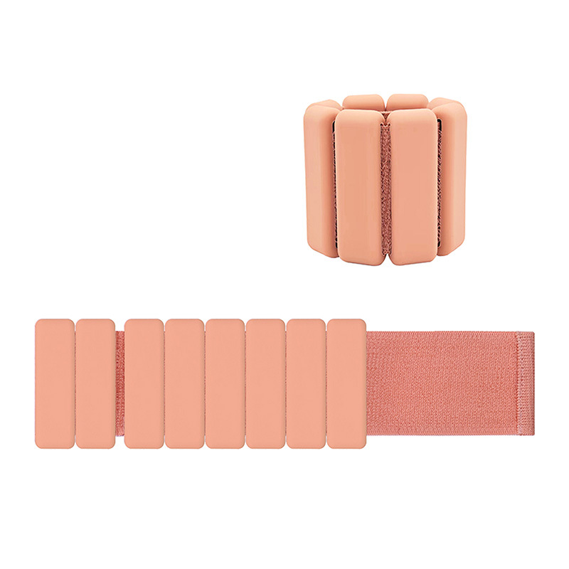 Light Orange Premium Adjustable Silicone Wrist & Ankle Weights (1lb Each