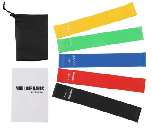 Multicolor 10 Pieces of 2 Sets Premium Resistance Loop Bands - Fitness Exercise Bands for Legs
