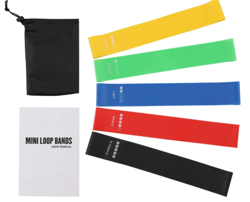 Multicolor 10 Pieces of 2 Sets Premium Resistance Loop Bands - Fitness Exercise Bands for Legs