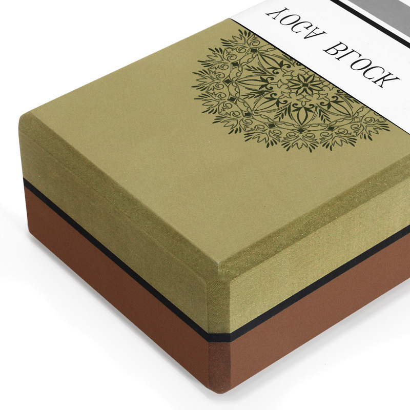 Coffee Brown High-Density EVA Foam Yoga Block for Support & Stability - Lightweight Non-Slip Brick for Yoga