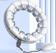 White 24 Sections Adjustable Smart Hula Hoop with Weighted Ball - Never-Fall Fitness Ring with Massage Nodes for Core Training White 24 Sections Adjustable Smart Hula Hoop with Weighted Ball - Never-Fall Fitness Ring with Massage Nodes for Core Training