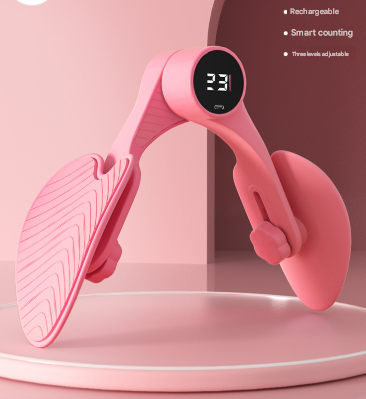 Pink Smart Kegel & Thigh Master with Counter - Adjustable Pelvic Floor Strengthening Device for Women