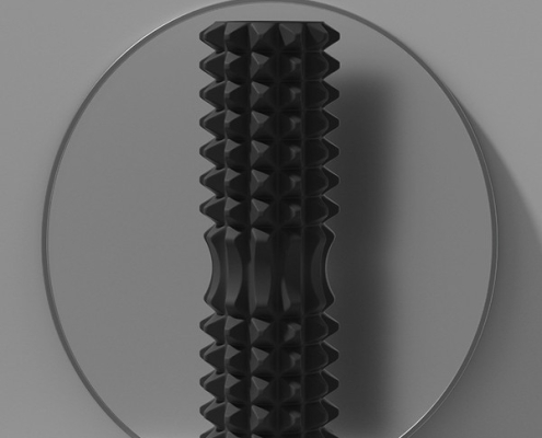 Black High-Density 3D Trigger Point Foam Roller - Solid Core Massager for Deep Tissue Muscle Recovery & Yoga